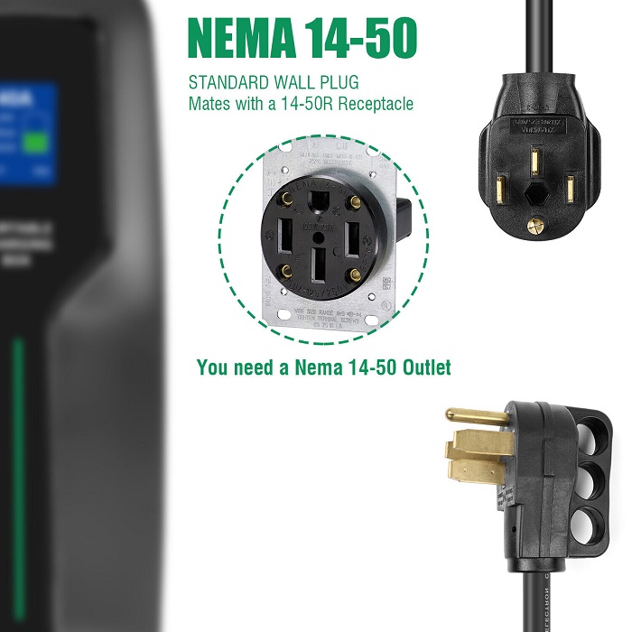 NEMA 14-50 Plug EV Charger