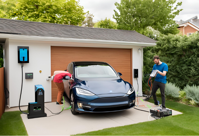 Integration with Renewable Energy home ev charger installation